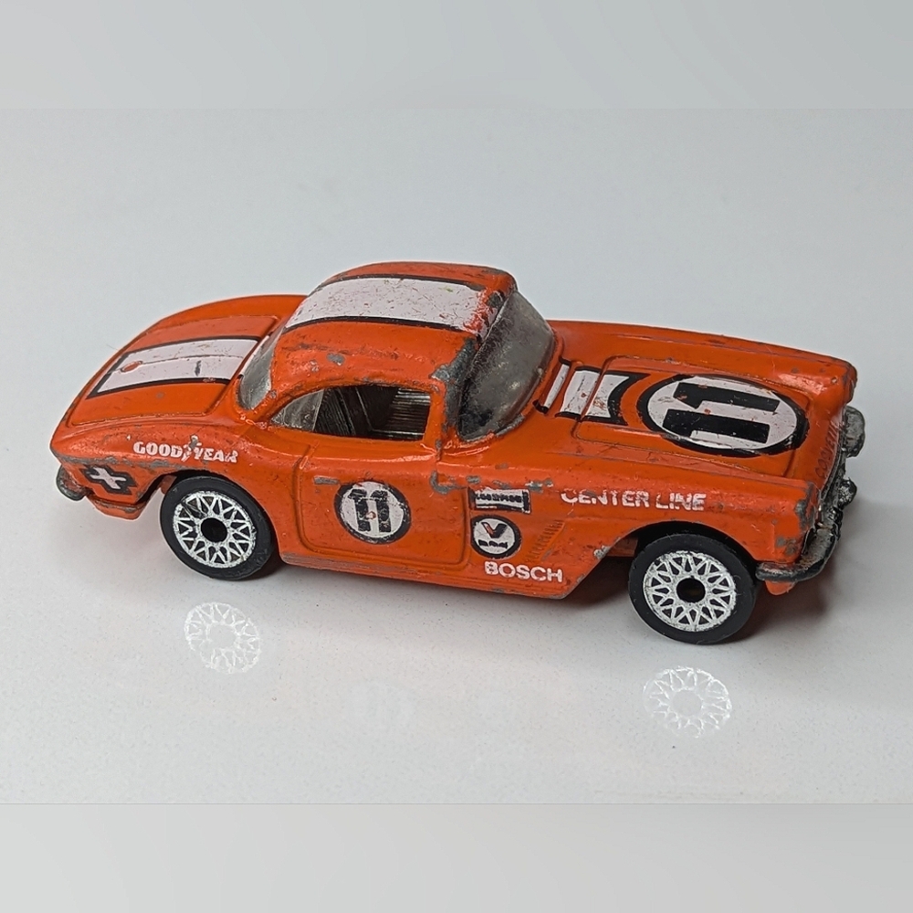 Vintage 1982 Matchbox Diecast 62 Corvette  Orange Toy Race Car Made In Macau